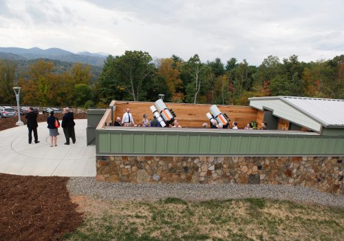 Lookout Observatory roof open during the day